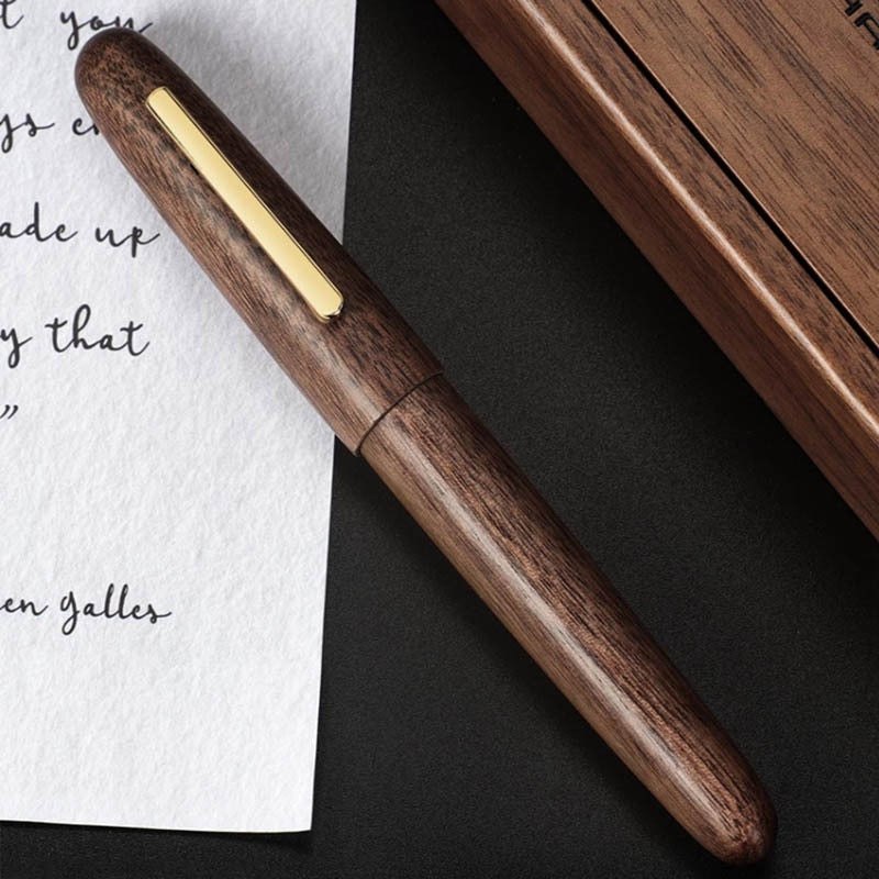 Wooden Pole Rotating Cap Of A Pen