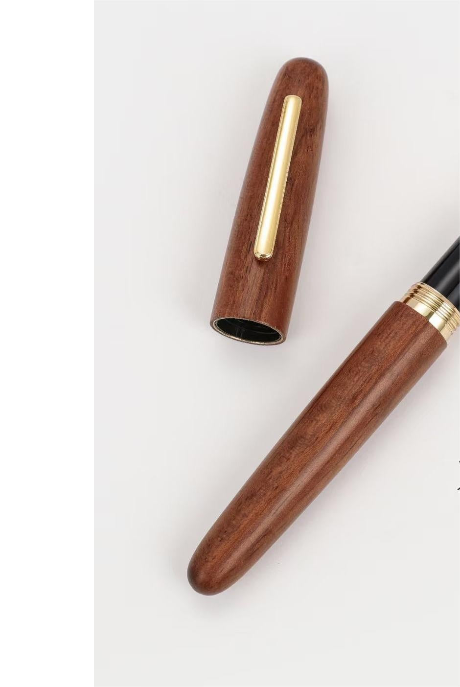 Wooden Pole Rotating Cap Of A Pen