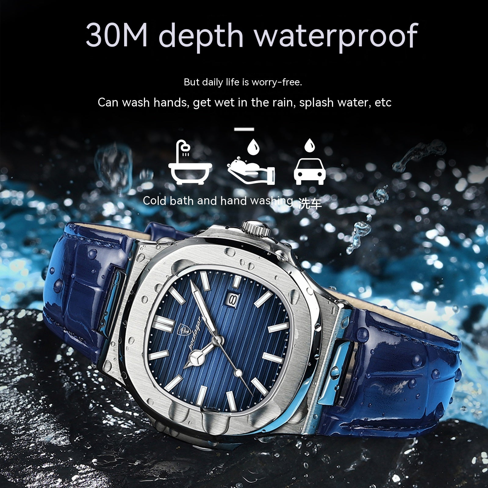 Poedagar Waterproof Luminous Quartz Watch