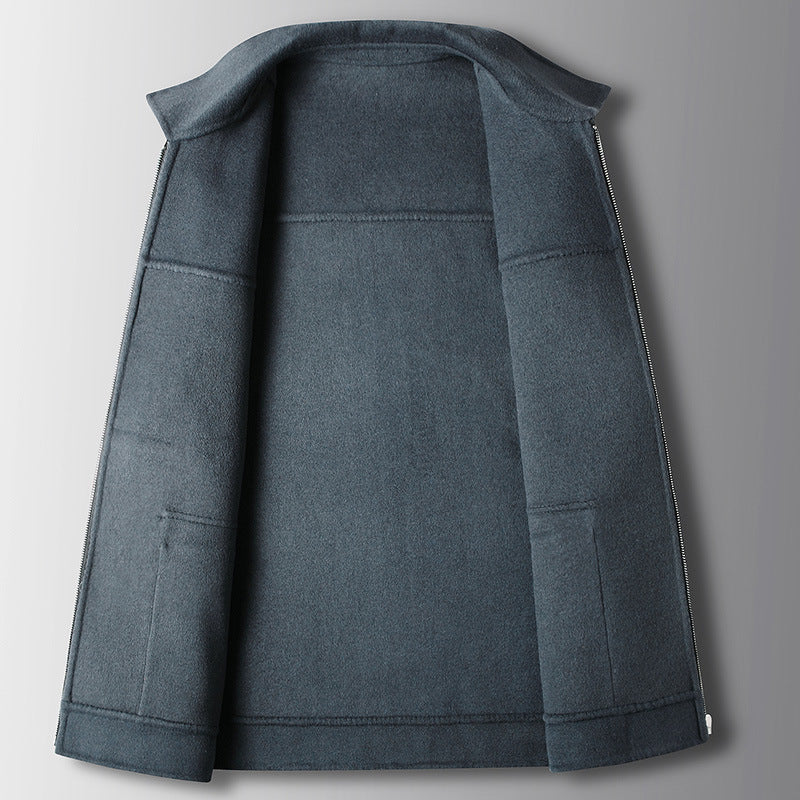 Double-faced Woolen Goods Jacket Zipper Coat