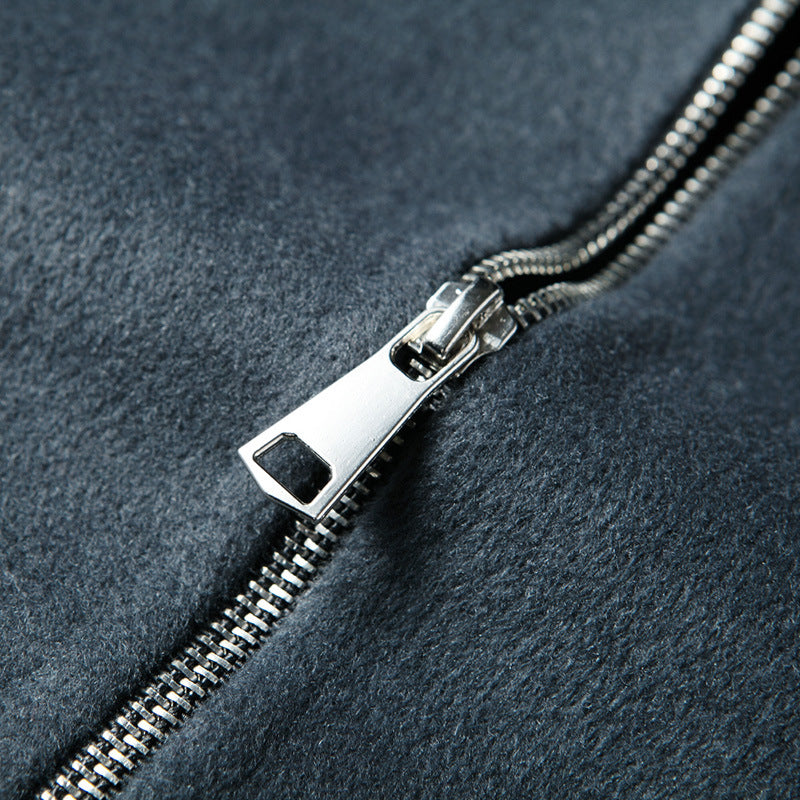 Double-faced Woolen Goods Jacket Zipper Coat