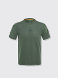Crew-neck Short-sleeve Shirt Green With arm pocket 2XL