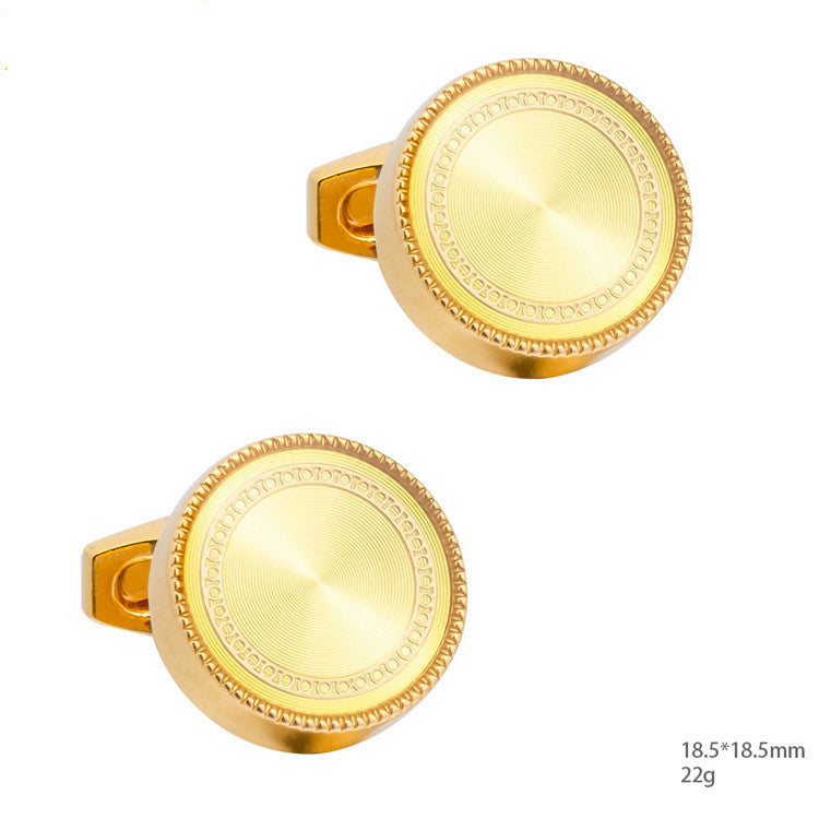 Round CD Accessories Enamel Cufflinks CA1002 5 Copper