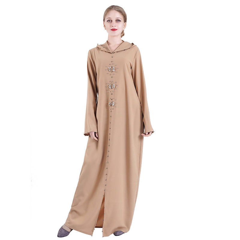 Dubai Turkish Muslim hijab dress Khaki