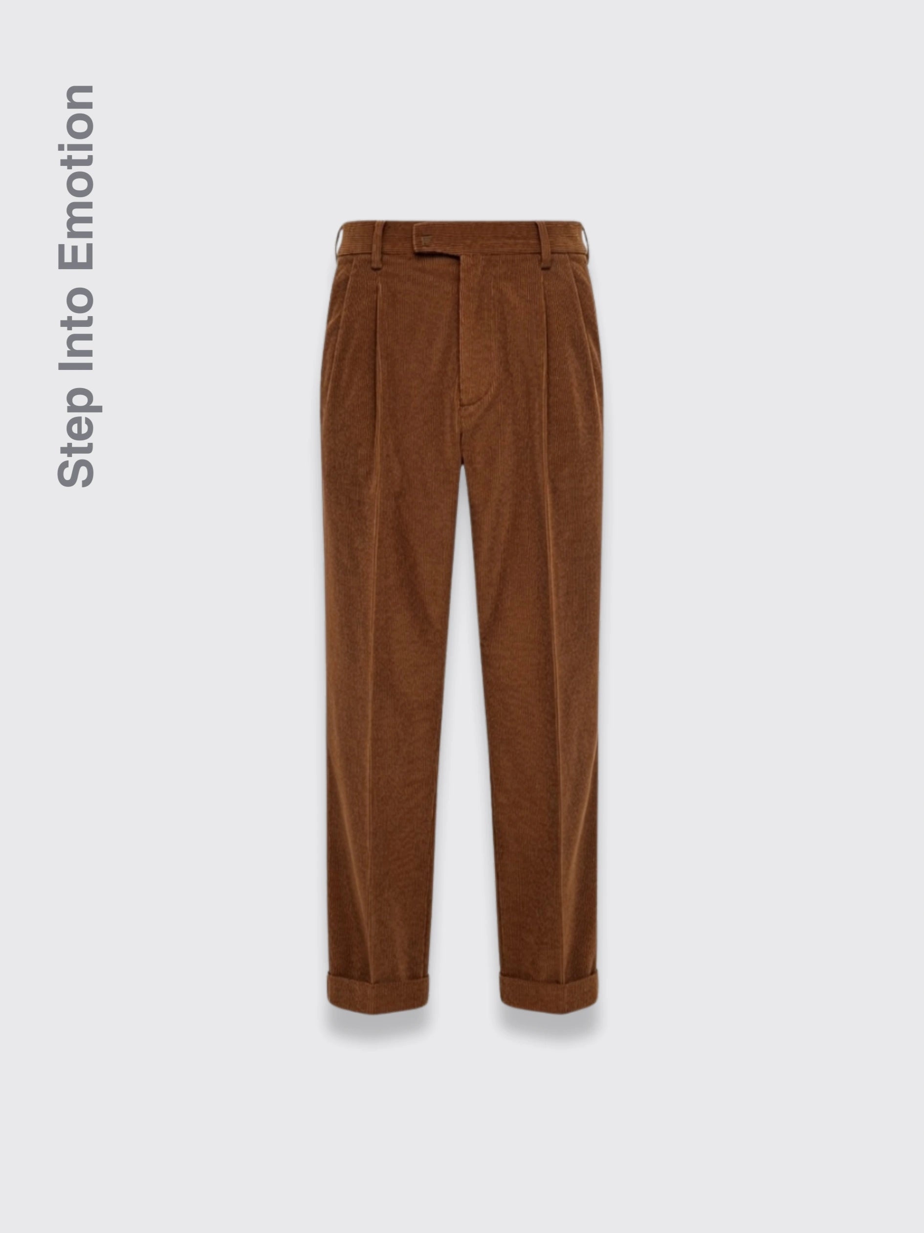 Corduroy Straight High Waist Casual Pants Men