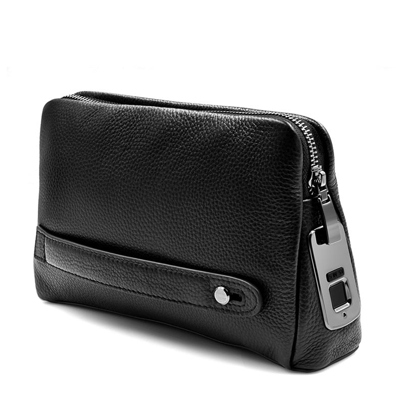 Mens Wallet Fingerprint Lock Bag