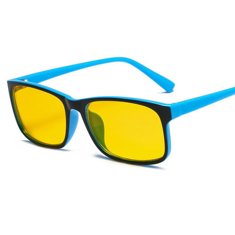 Anti-blue glasses student glasses Blue Leg Yellow