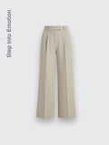 Casual Straight-Leg Business Suit Pants Apricot L
