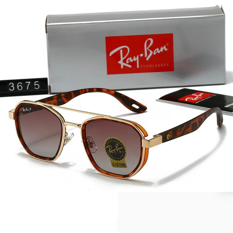 Classic Fashion Sunglasses For Outdoor Casual Street-style Photos Leopard Print Gradually Tea