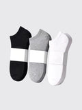 Solid Color Men's Black And White Grey Ship Socks