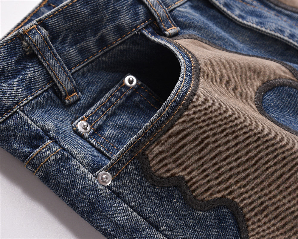 Fashion Horn Denim Pants Men