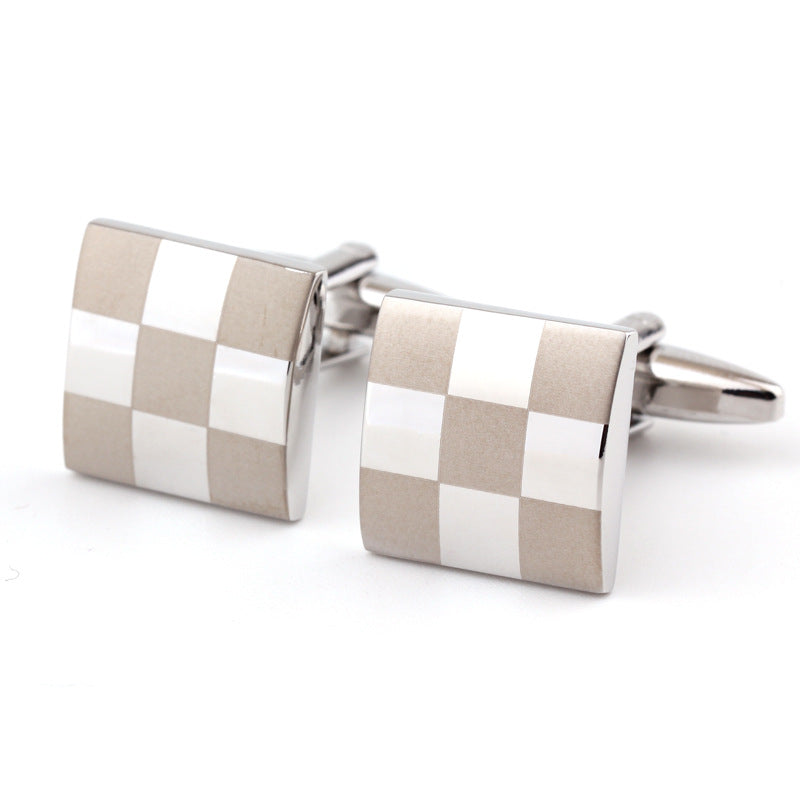 Square Plaid French Shirt Men's Cufflinks Cufflink 3057 Five Squares K9