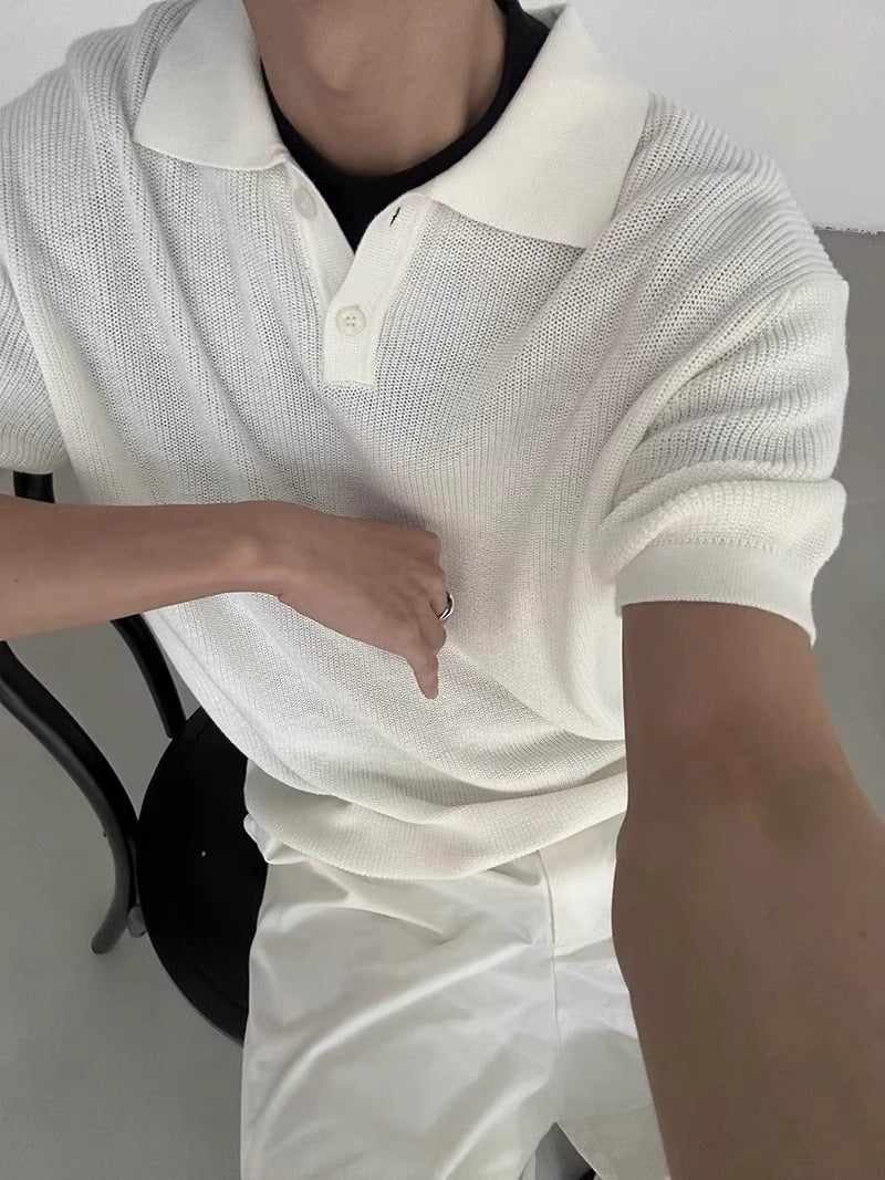 Old Money Style Ruan Handsome Shirt White