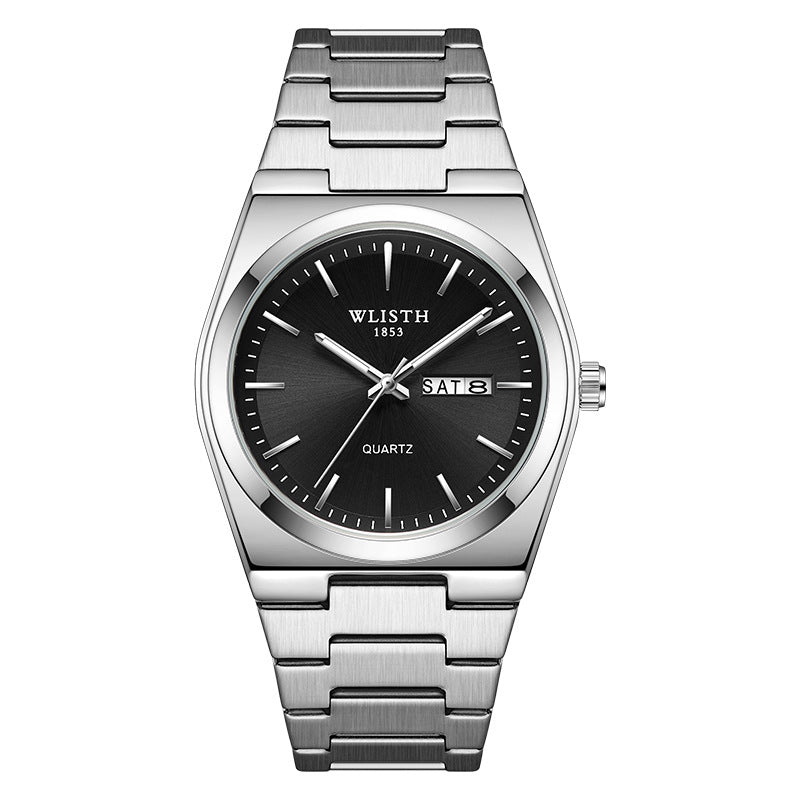 Waterproof Luminous Quartz Ultra-thin Watch 6210 Black Noodles