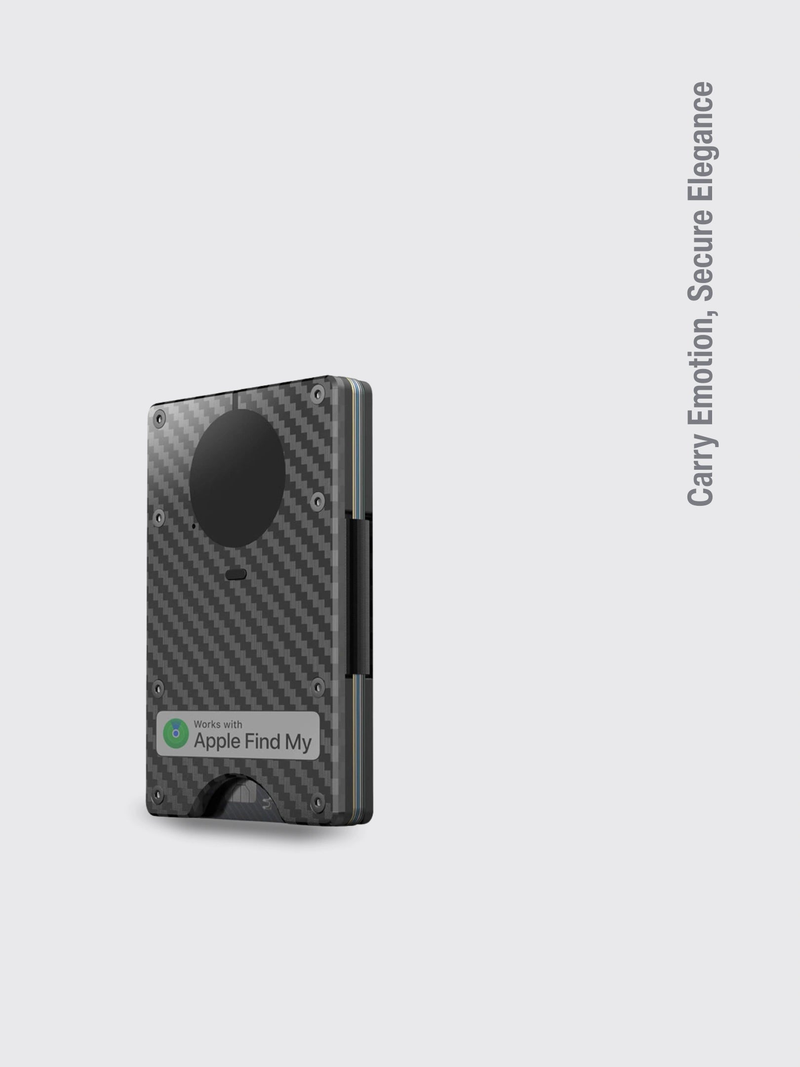 A Minimalist Wallet With Built-in Airtag Chip Carbon Fiber