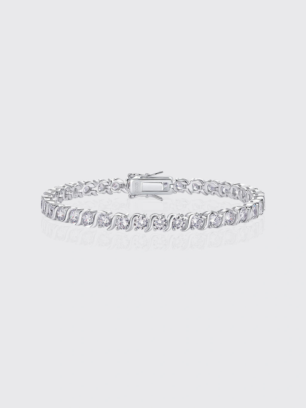 925 Silver Horoscope Buckle Full Inlaid Bracelet Without A Certificate