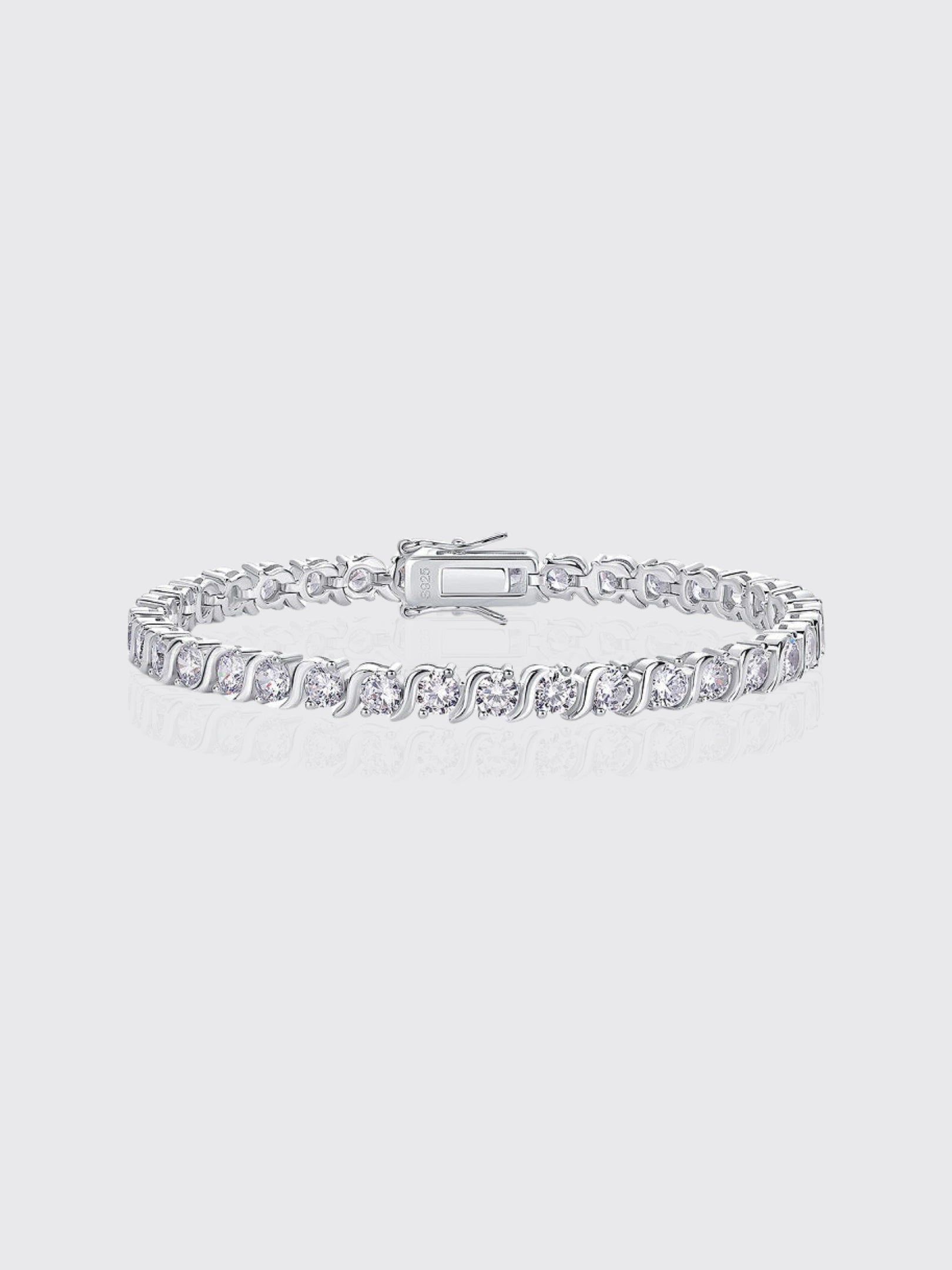 925 Silver Horoscope Buckle Full Inlaid Bracelet Without A Certificate
