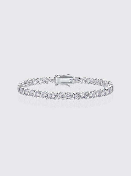 925 Silver Horoscope Buckle Full Inlaid Bracelet Without A Certificate