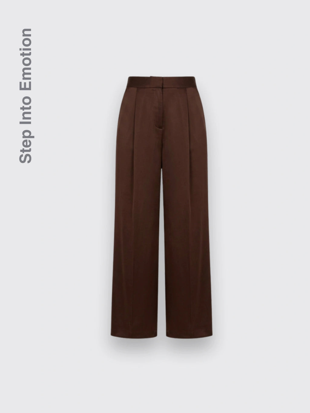 Casual-style Chic Slimming Wide-leg Pants Brown L