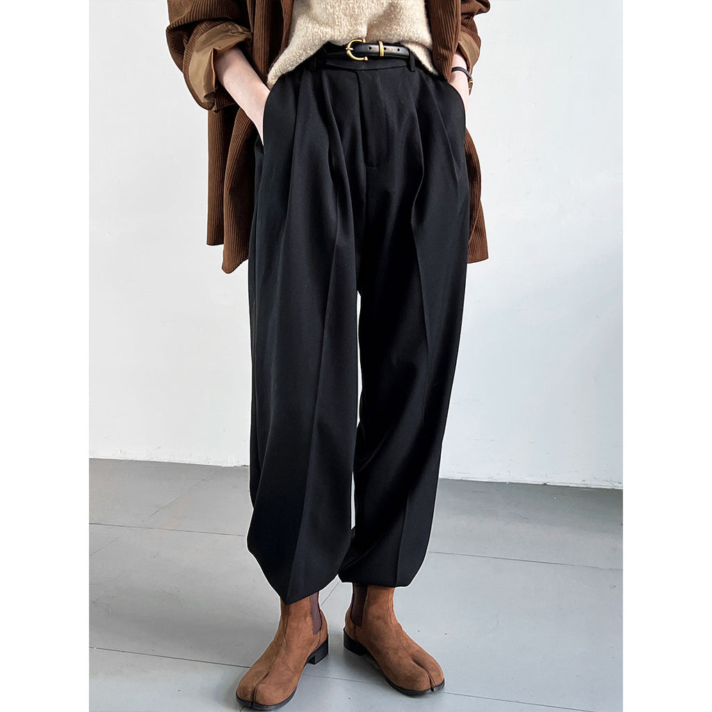 Loose Old Money Style Suit Pants