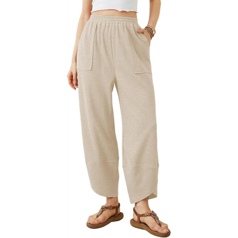 Cropped Pants Beige