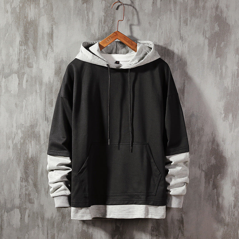 Two false hoodies with a loose hoodie Black