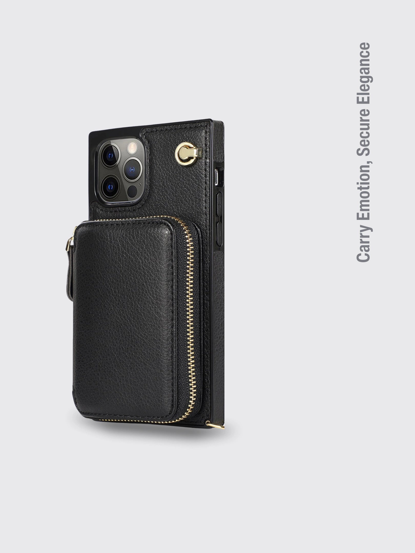 Multi-functional Card-inserting Wallet Phone Black IPhone1161