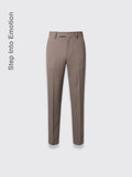 British-style Dapper Mens Dress Pants For Men Brown 28