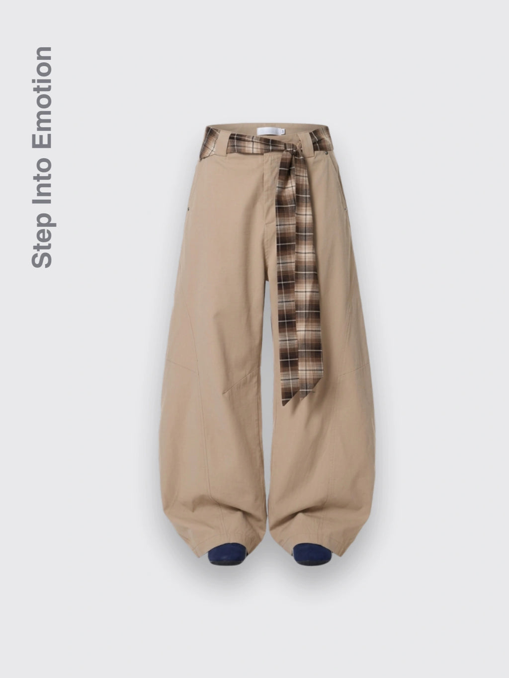 Retro Machete Casual Wide-leg Pants khaki L
