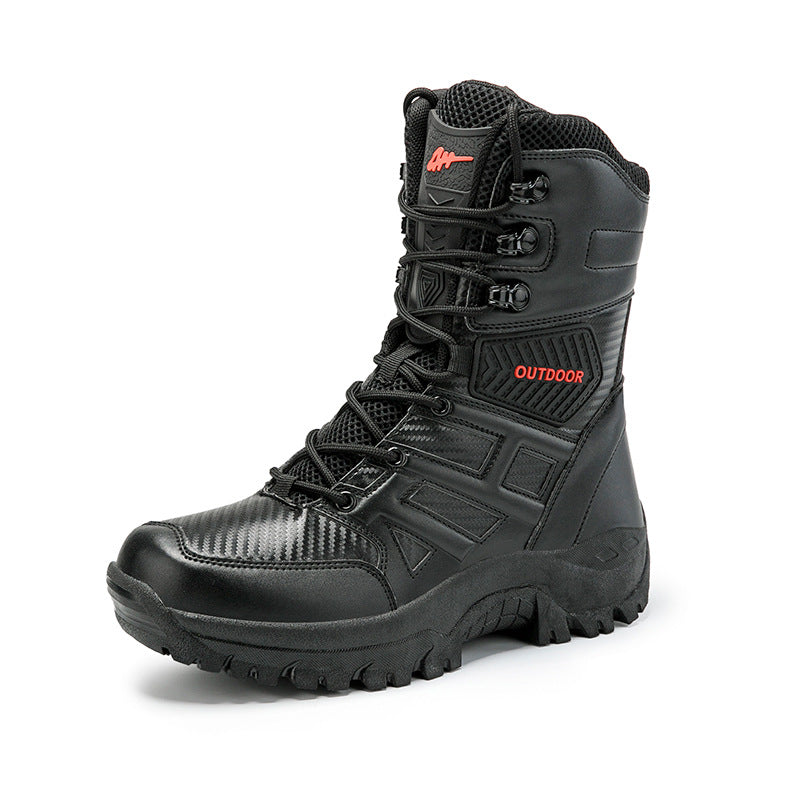 Plus Size Fan Combat Boots Black
