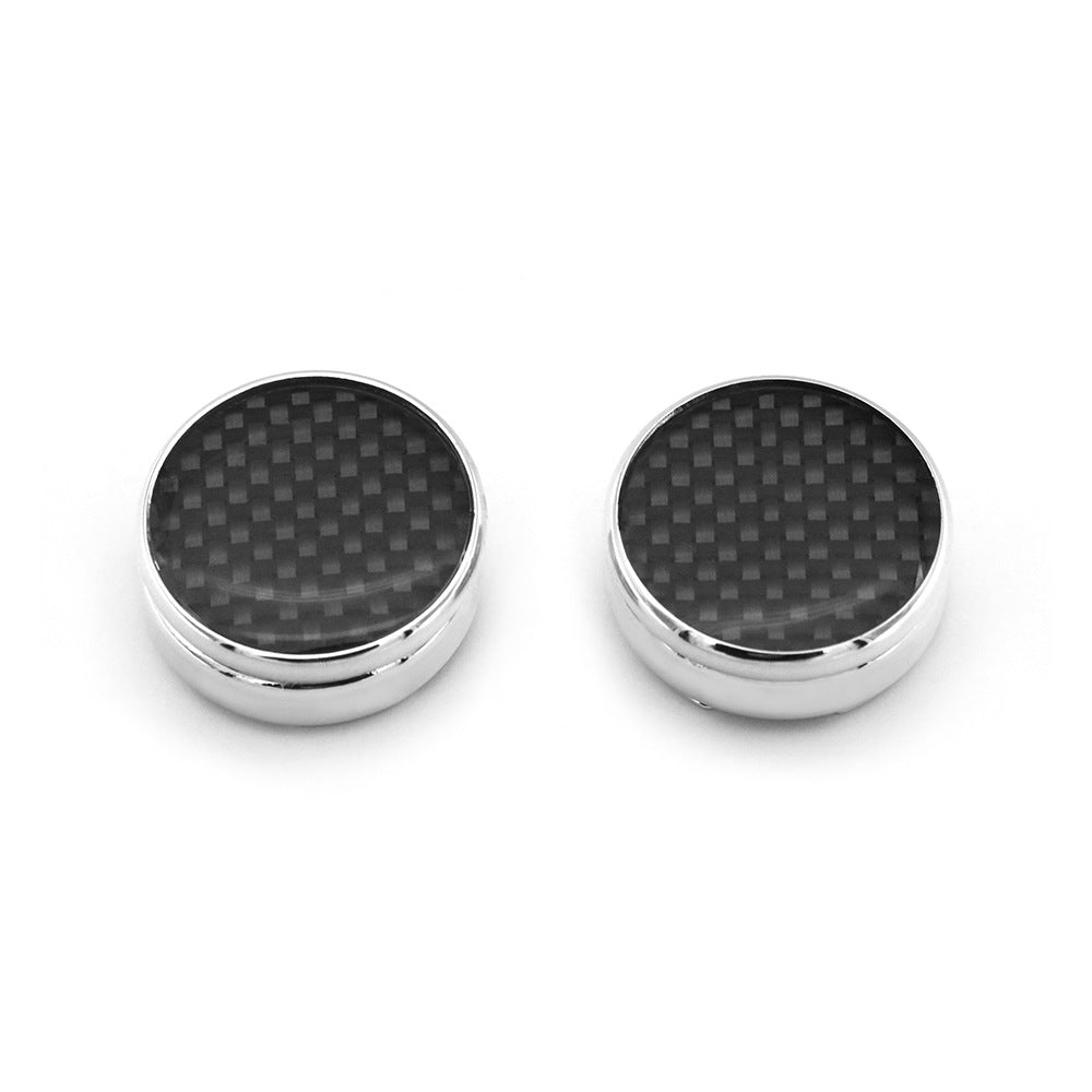 Illegal Button Men's Round Carbon Fiber Cufflink