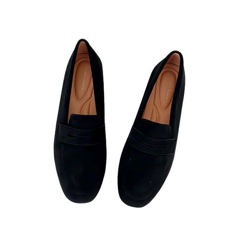 Matte Comfortable And Non-slip Loafer Black