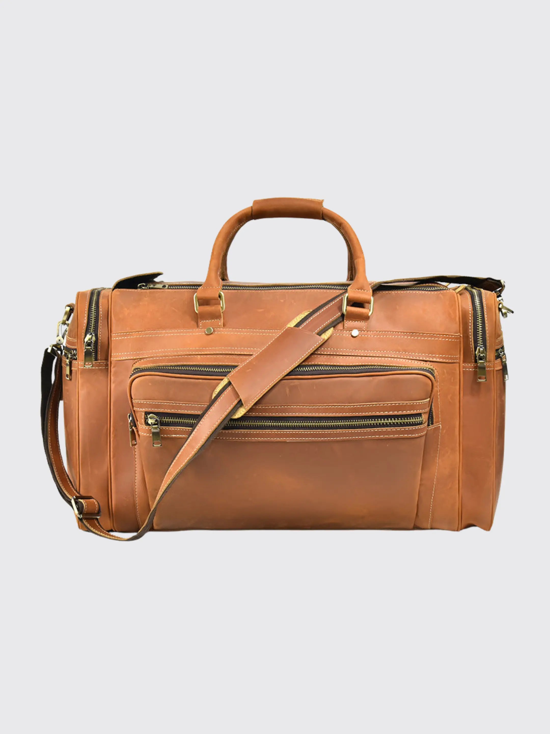 Large Capacity Retro Crazy Horse Leather Travel Bag