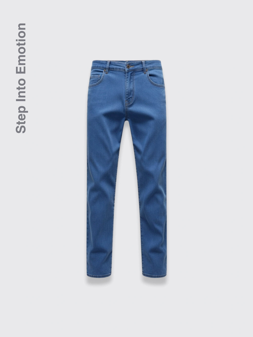 Denim Pants Loose Straight Leg Style For Middle Aged Men Light Blue 29