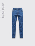 Denim Pants Loose Straight Leg Style For Middle Aged Men Light Blue 29