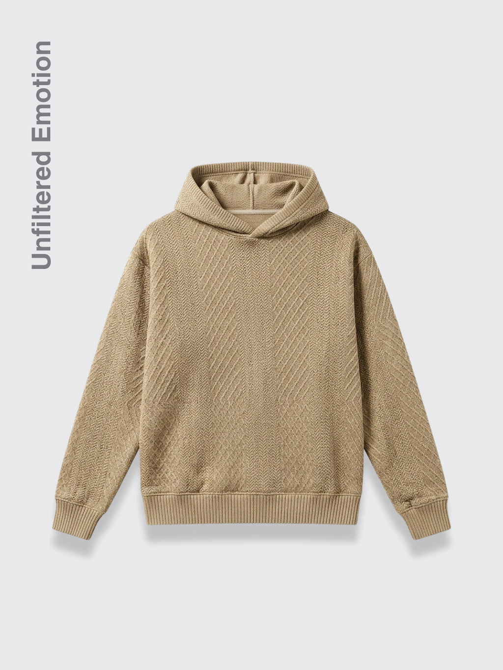 Loosefit Jacquard Hoodie Khaki 3XL