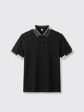 Shirt With Lapel Collar Loose Fit Black 2XL