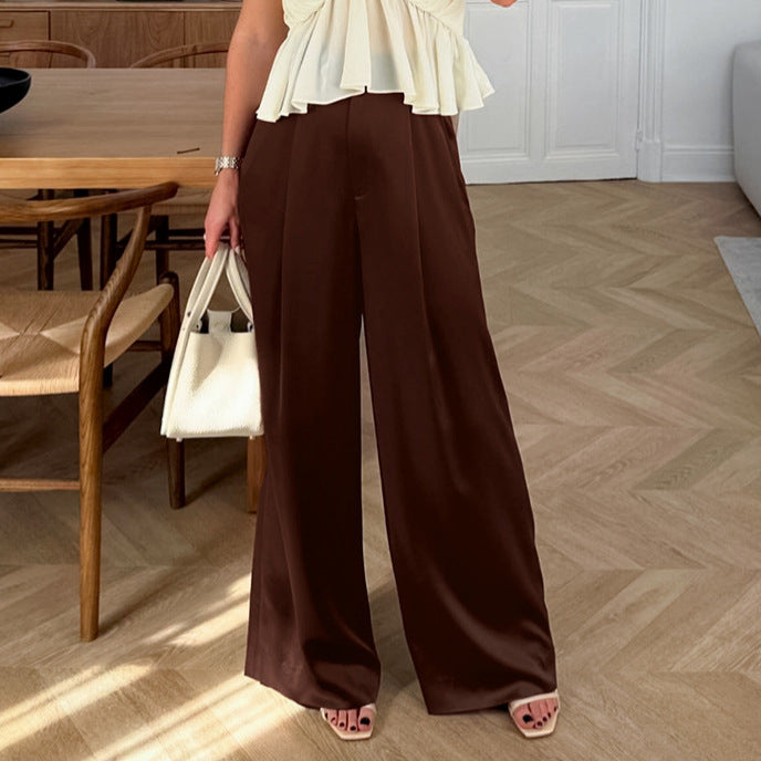 Casual-style Chic Slimming Wide-leg Pants