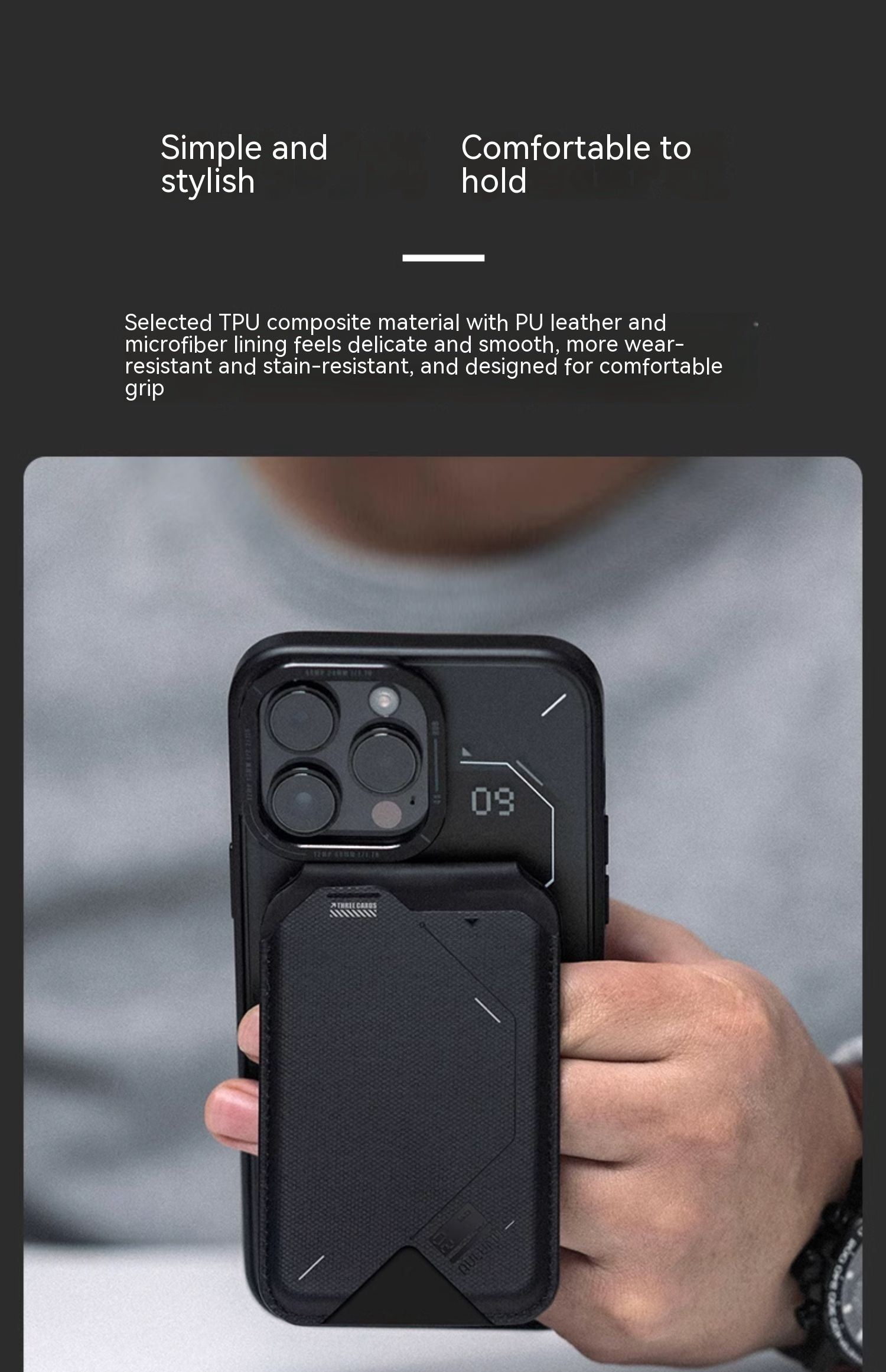 Magnetic Flip Card Holder G02 Two-in-one Wallet