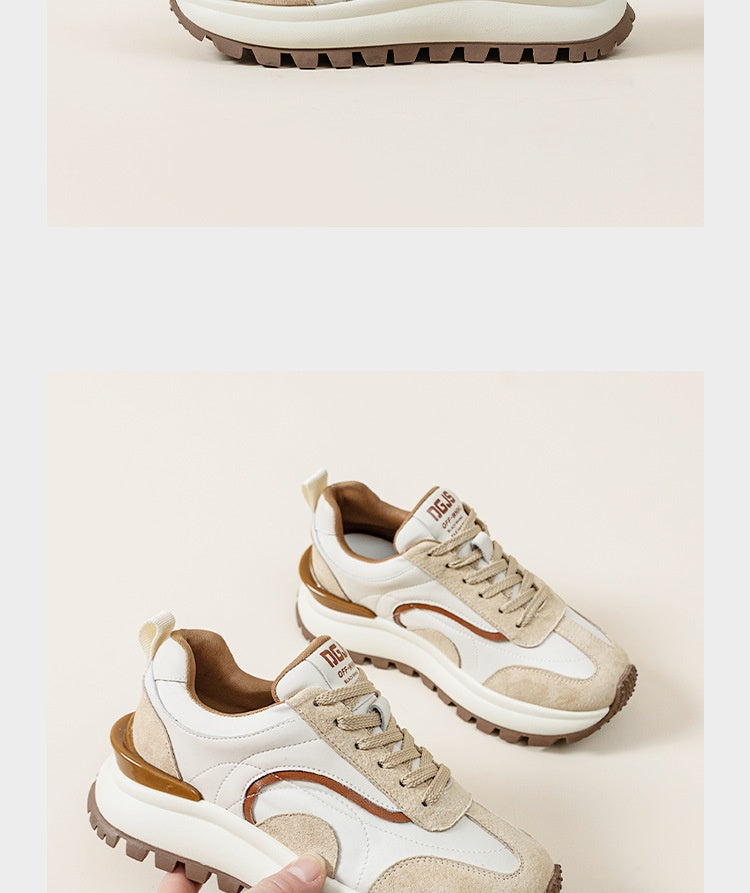 Leather Platform Sports Casual Shoes