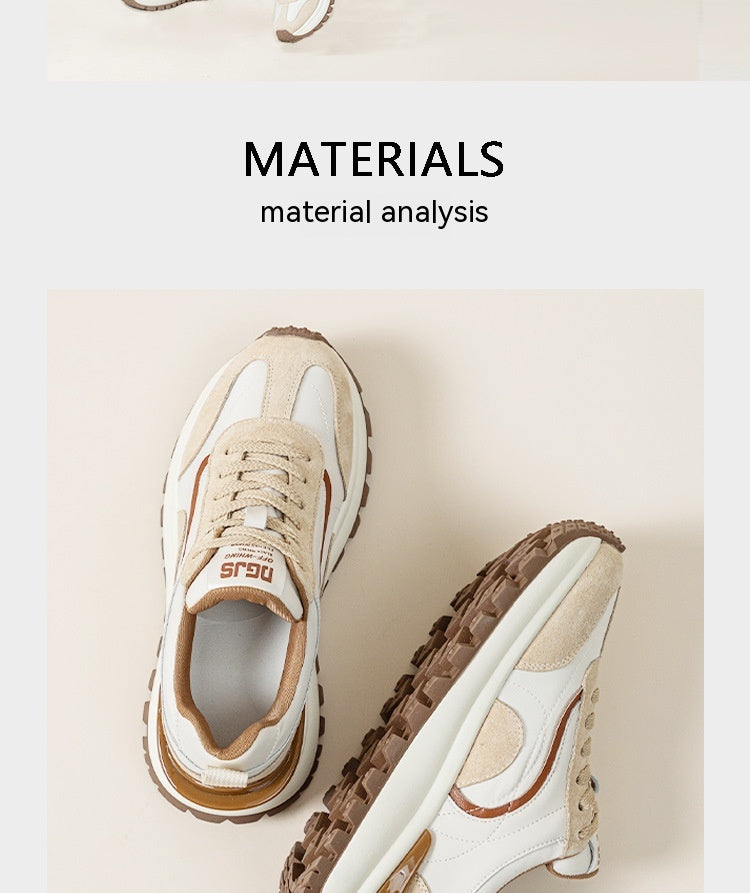 Leather Platform Sports Casual Shoes