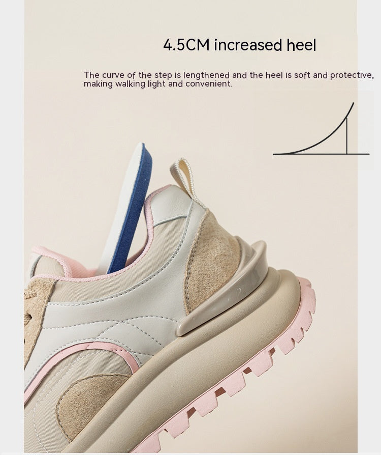 Leather Platform Sports Casual Shoes