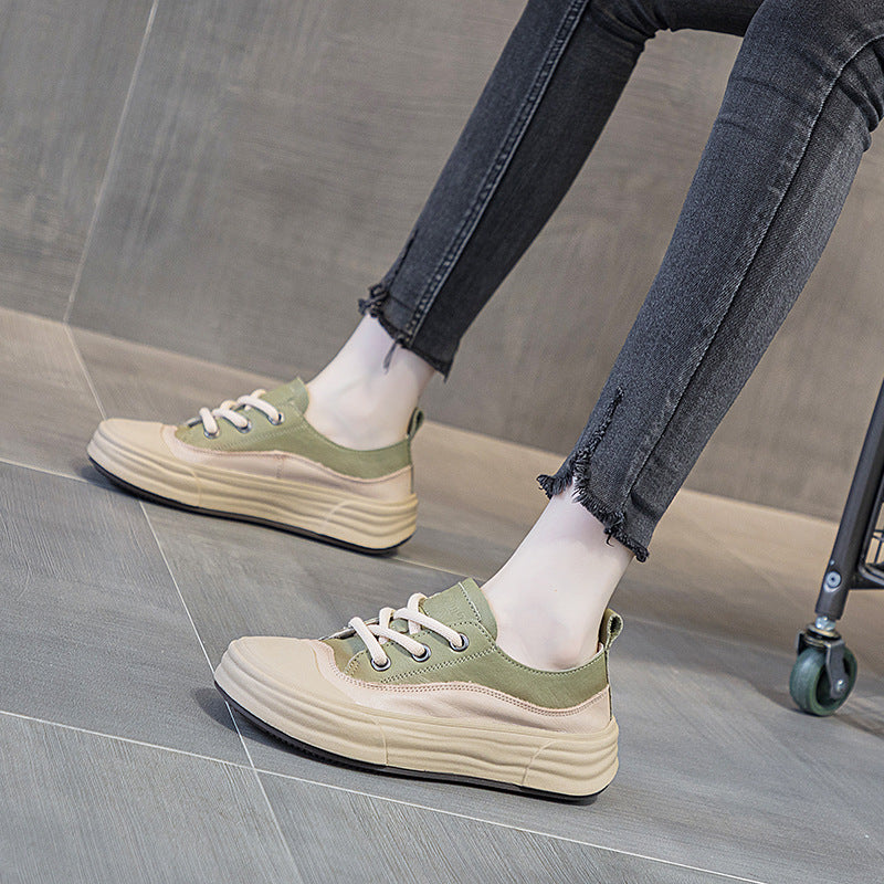 Leather Casual Platform Sneakers