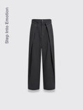Korean-style Casual Pants For Men Loose Fit Black L