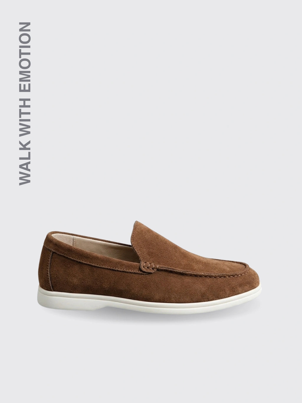 Slip-on Suede Loafers Coffee Color 39