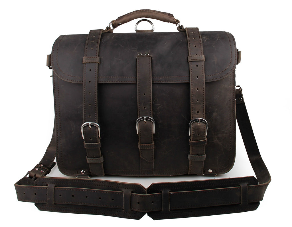Leather bag, Shoulder Messenger Bag Gray