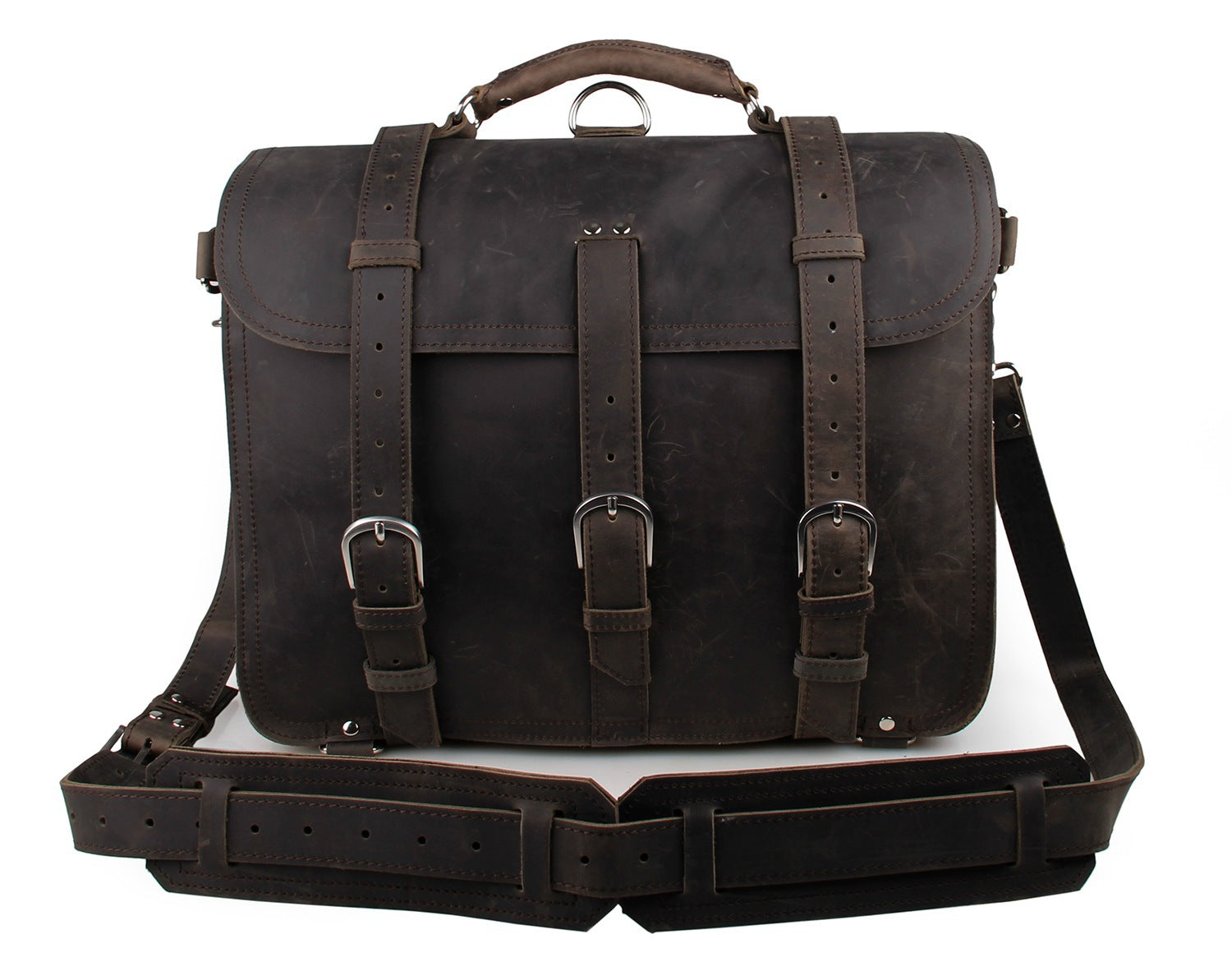 Leather bag, Shoulder Messenger Bag Gray