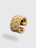 925 Silver-plated Star Wide Edition 925silver goldplated Adjustable opening