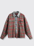 Retro American-Style Plaid Shirt Red L
