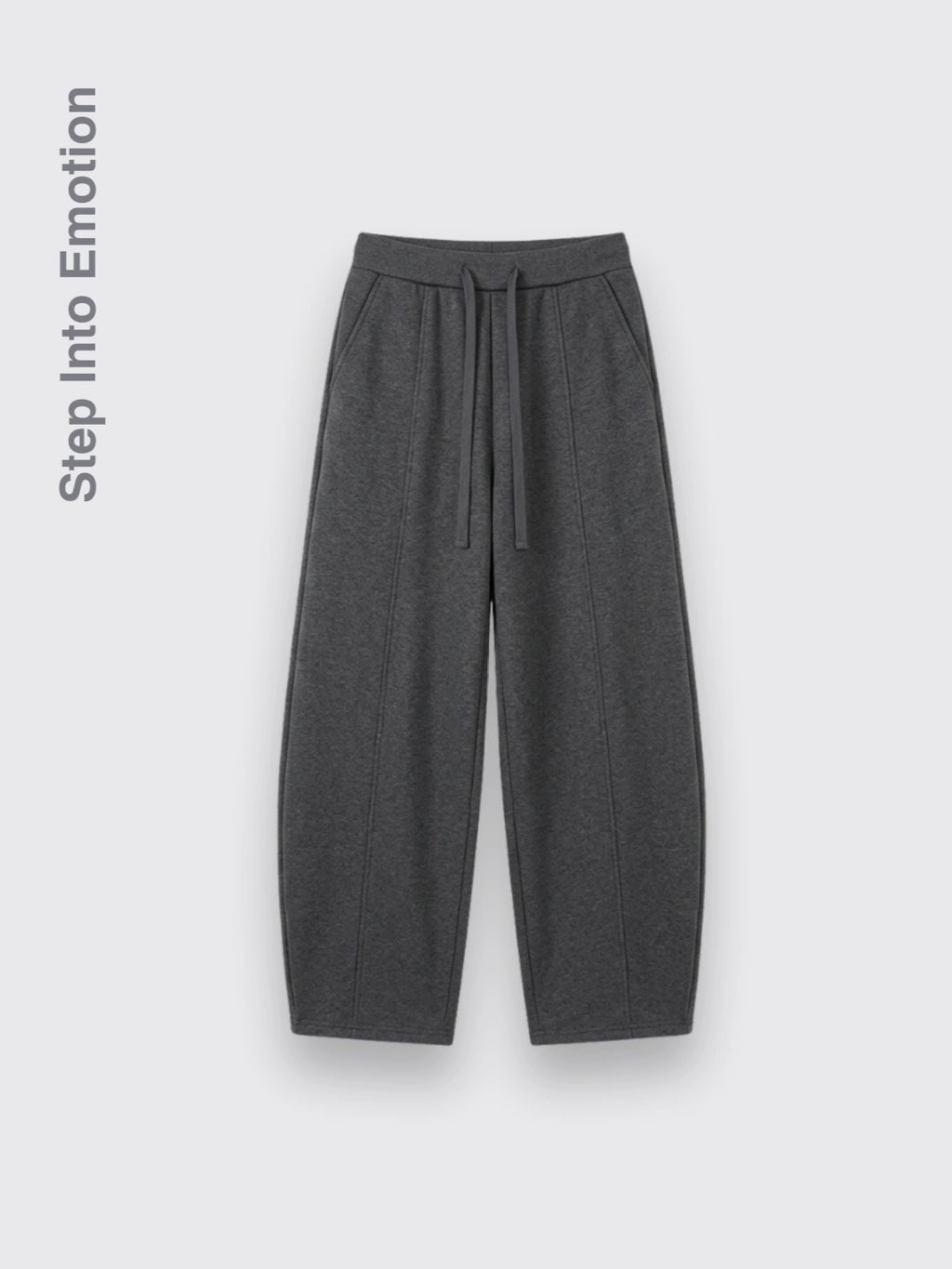 Cropped Tapered Pants For Women Dark Gray L